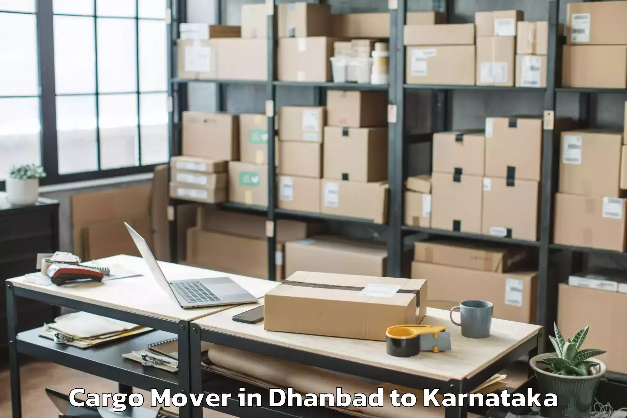 Hassle-Free Dhanbad to Shiralakoppa Cargo Mover